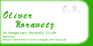 oliver moravetz business card